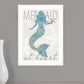 Mermaid at Heart 1 White Framed Print Wall Art