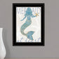 Mermaid at Heart 2 Black Framed Print Wall Art