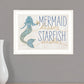 Mermaid Kisses Starfish Wishes 2 White Framed Print Wall Art