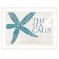 The Sea Calls 1 White Framed Print Wall Art