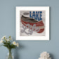 Lake Life Canoe 2 White Framed Print Wall Art