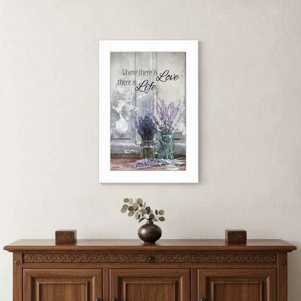 Where There is Love 1 White Framed Print Wall Art