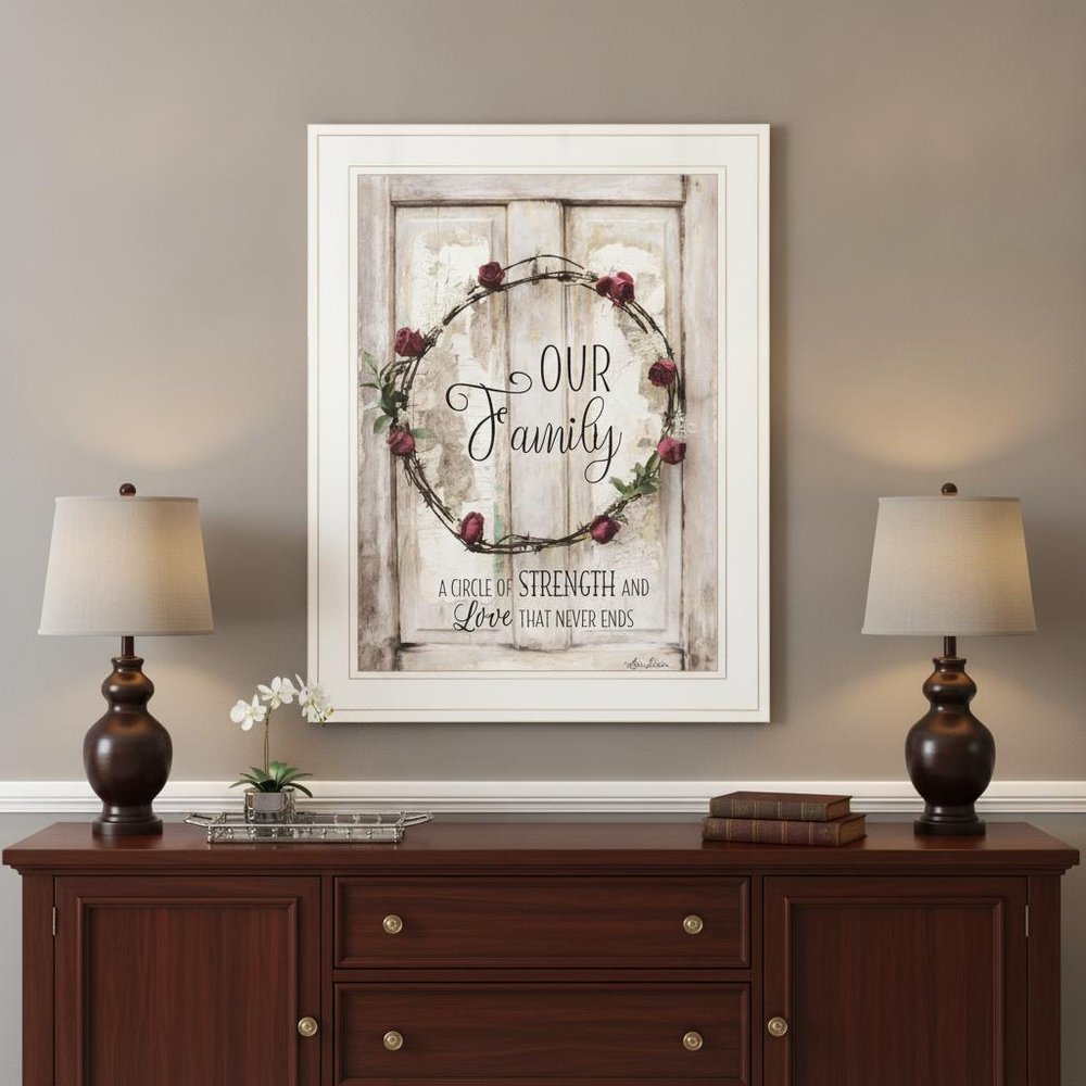 Our Family 1 White Framed Print Wall Art