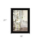 White Blossoms 2 Black Framed Print Wall Art