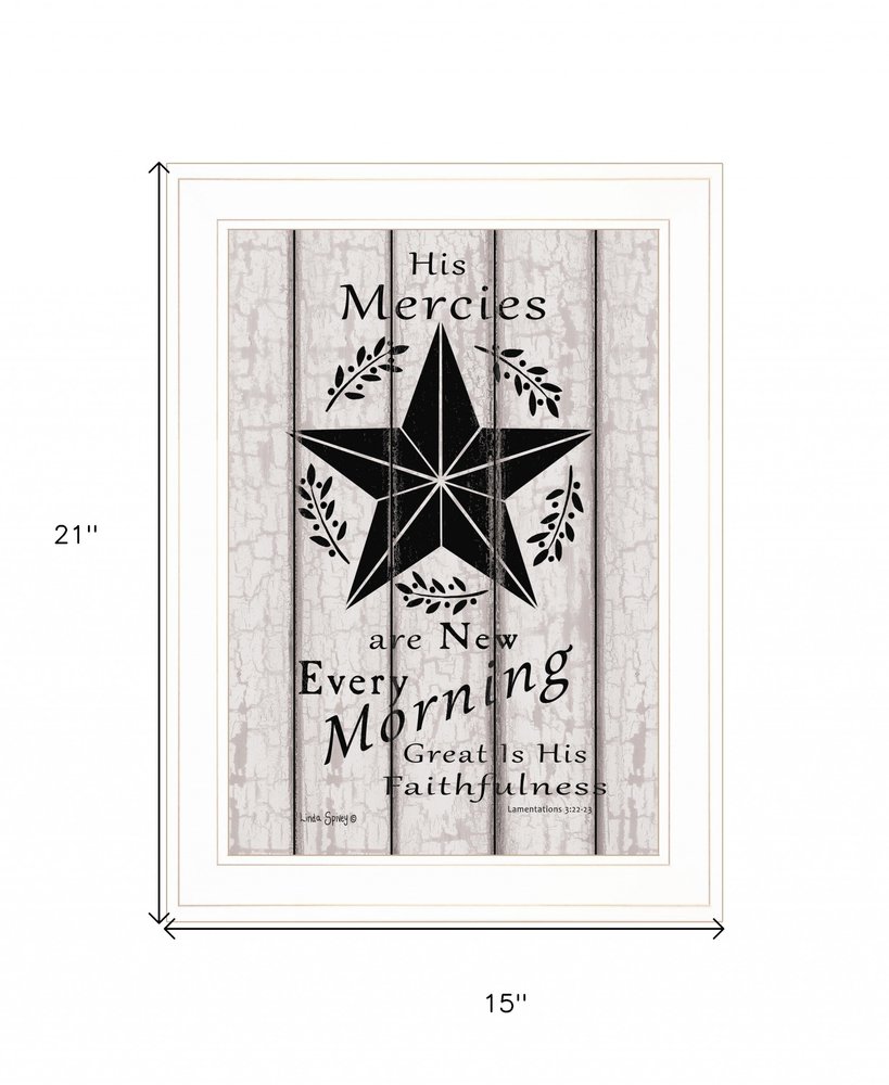 His Mercies are New Every Morning 2 White Framed Print Wall Art