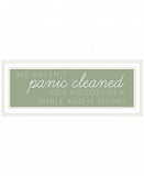 Panic Cleaned 1 White Framed Print Wall Art
