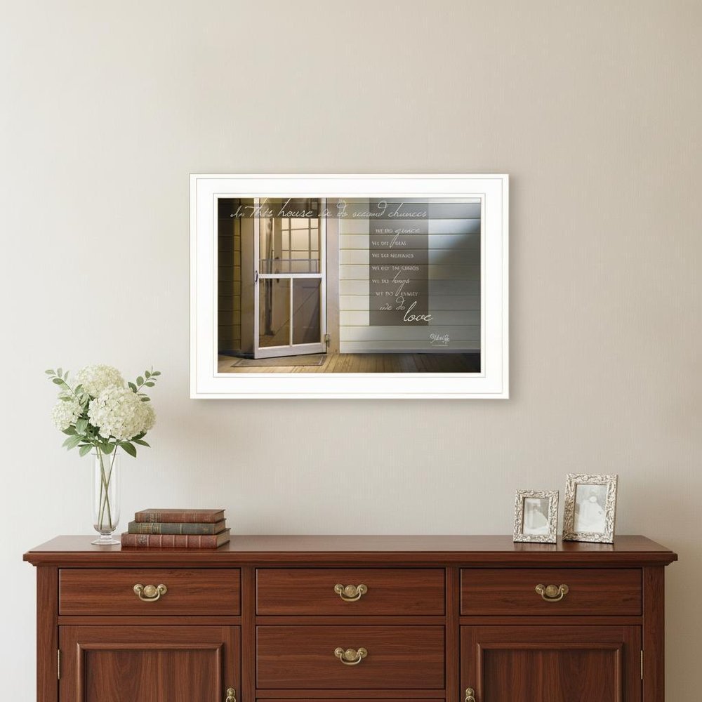 Second Chances 1 White Framed Print Wall Art