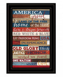 America Proud Black Framed Print Wall Art