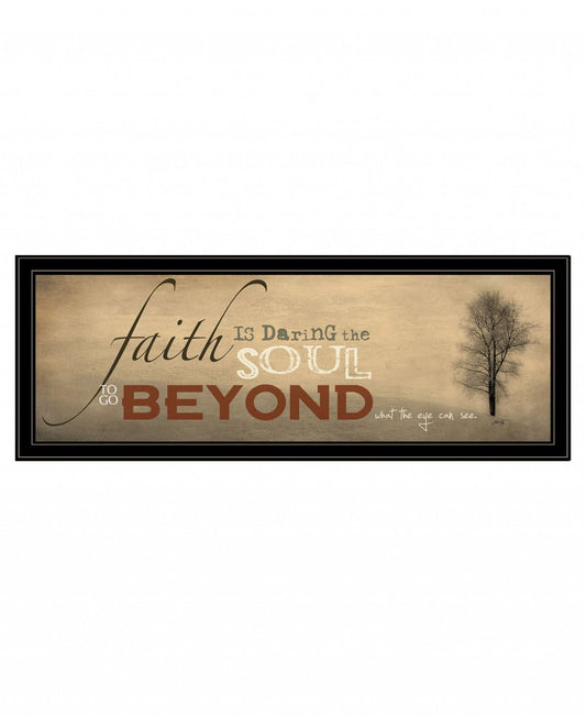 Sepia Tree Black Framed Print Wall Art