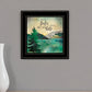 The Lake is Calling 2 Black Framed Print Wall Art
