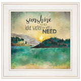 Sunshine And Lake Water 2 White Framed Wall Art