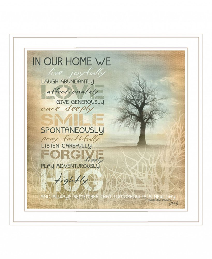 In Our Home 3 White Framed Wall Art