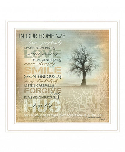 In Our Home 3 White Framed Wall Art