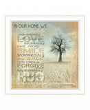 In Our Home 3 White Framed Wall Art