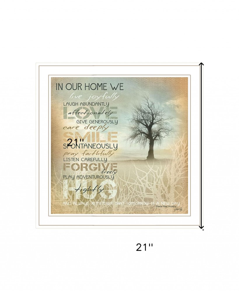 In Our Home 3 White Framed Wall Art