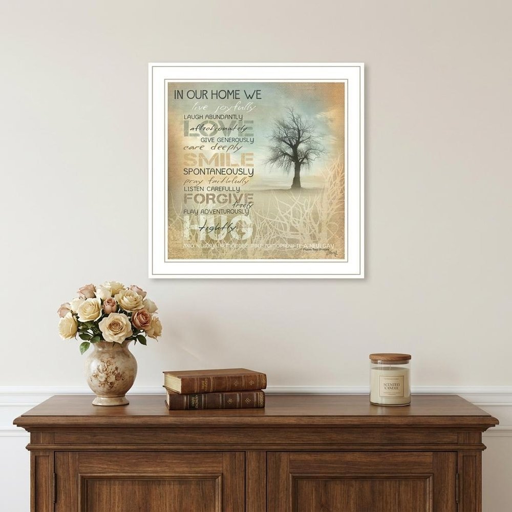 In Our Home 3 White Framed Wall Art