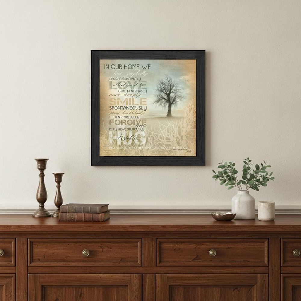 In Our Home 4 Black Framed Print Wall Art