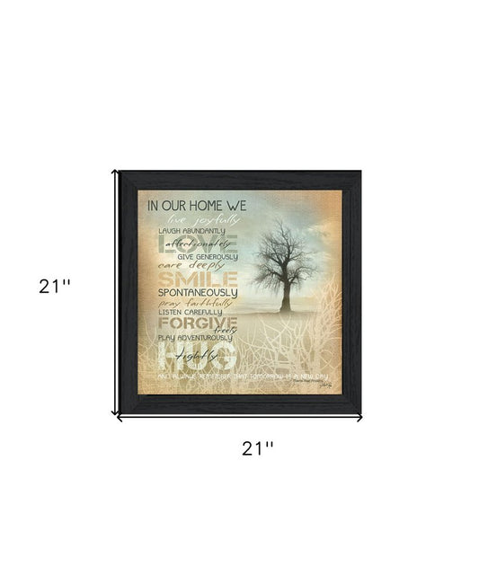 In Our Home 4 Black Framed Print Wall Art