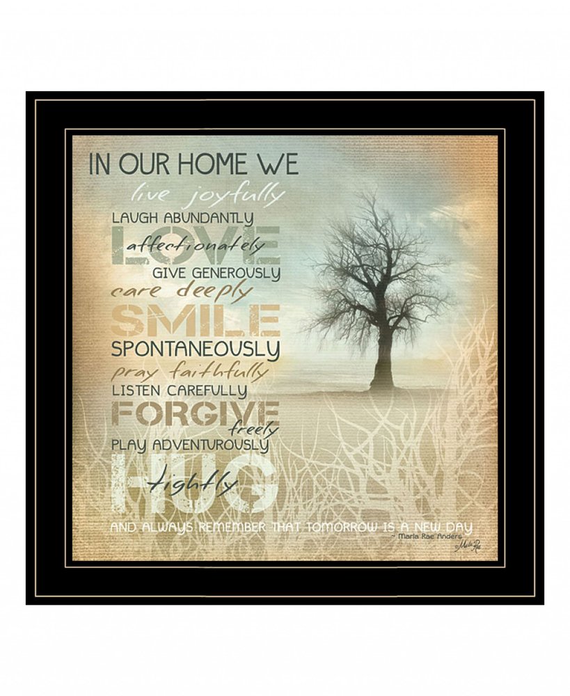In Our Home 3 White Framed Wall Art