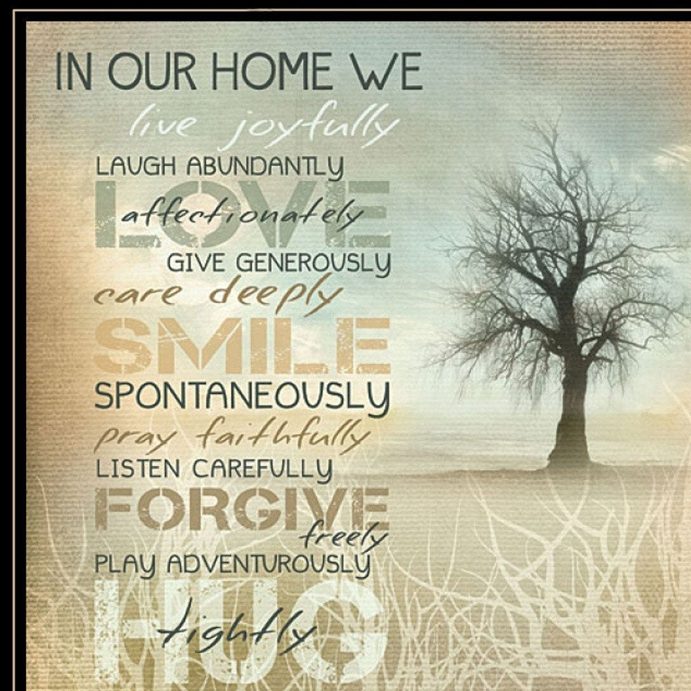 In Our Home 3 White Framed Wall Art