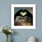Love with all Your Heart 3 White Framed Print Wall Art
