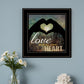 Love with all Your Heart 4 Black Framed Print Wall Art