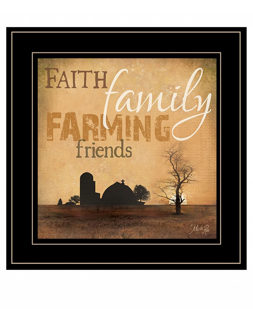Farming 1 White Framed Print Wall Art