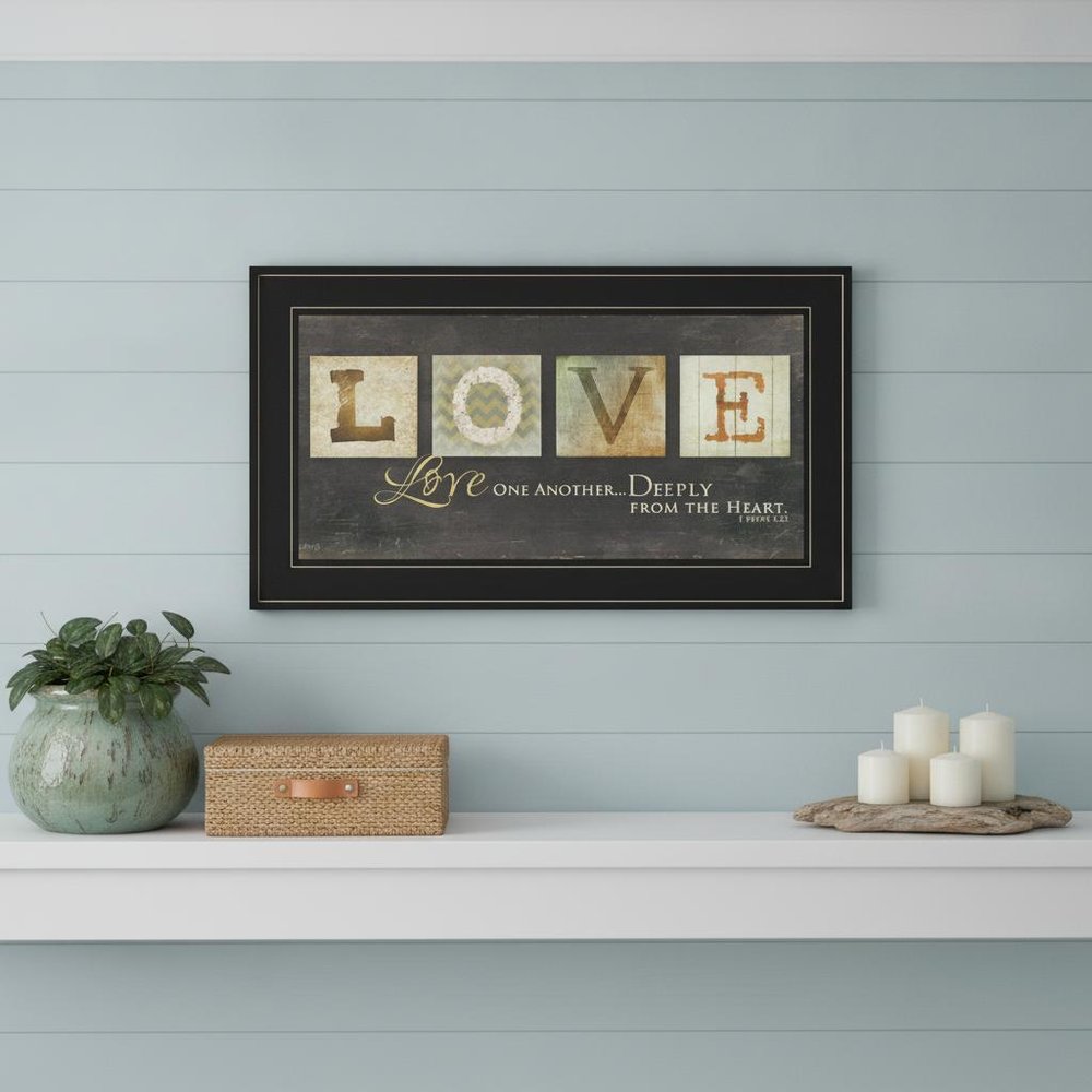 Love One Another 3 Black Framed Print Wall Art
