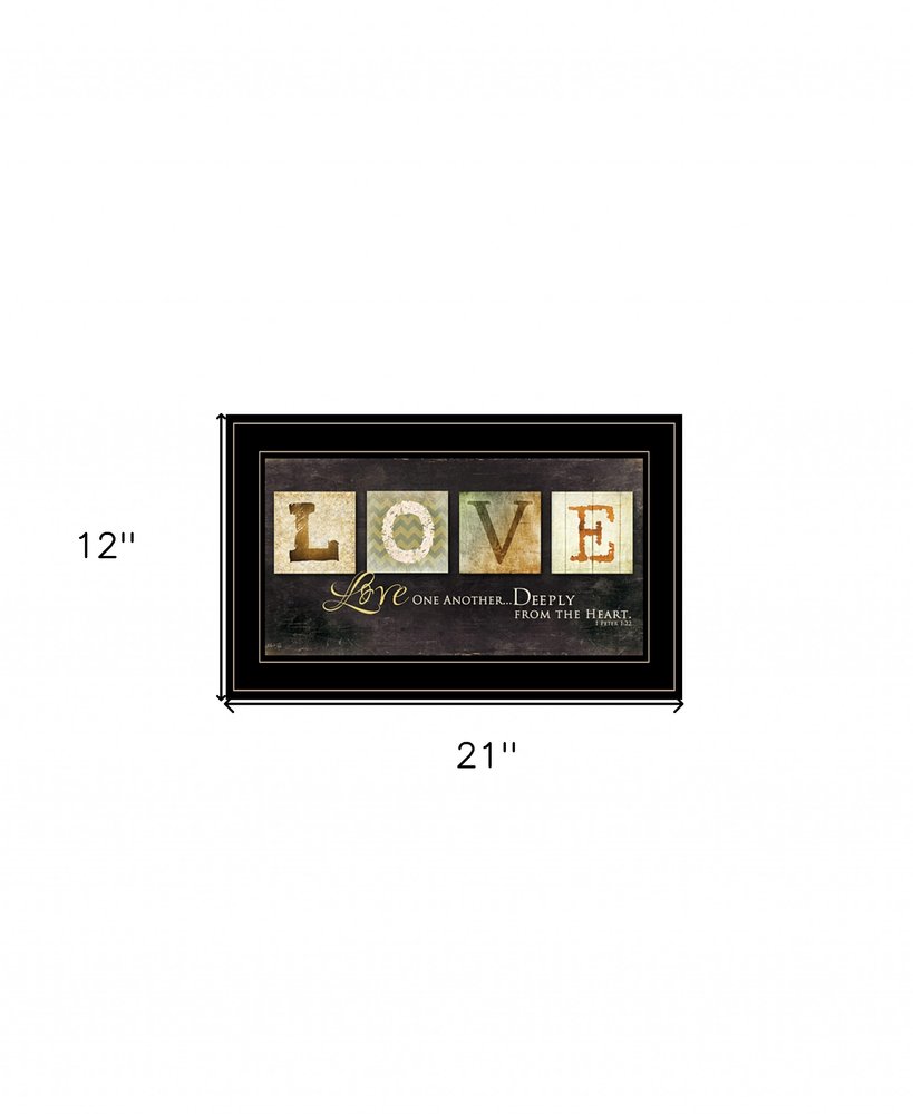 Love One Another 3 Black Framed Print Wall Art