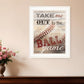 Take Me Out to the Ball Game 1 White Framed Print Wall Art