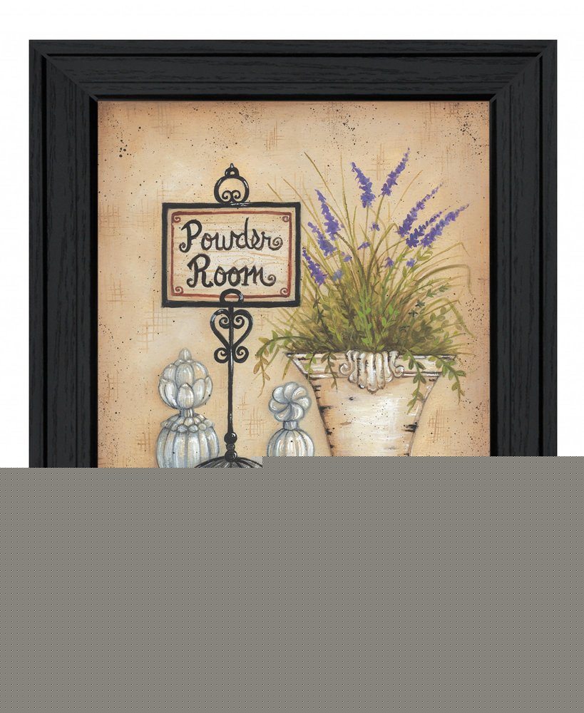 Powder Room 3 Black Framed Print Wall Art