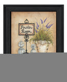 Powder Room 3 Black Framed Print Wall Art