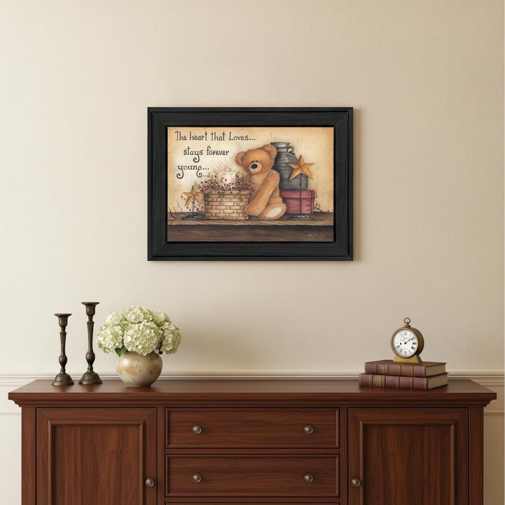 Forever Young 1 Black Framed Print Wall Art