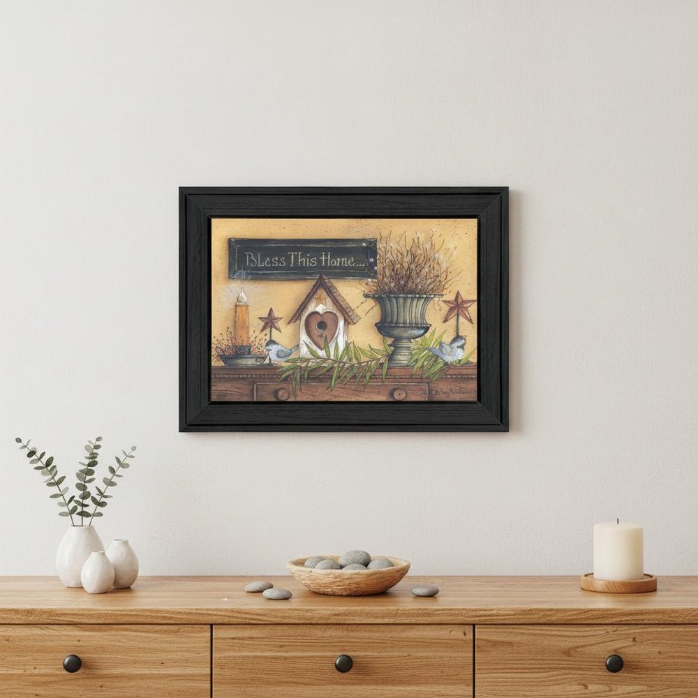 Bless this Home 3 Black Framed Print Wall Art