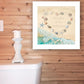 No Selfies in the Bathroom Sea 1 White Framed Print Bathroom Wall Art