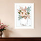 Floral Jar 1 White Framed Print Wall Art
