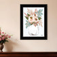 Floral Jar 2 Black Framed Print Wall Art