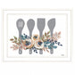 Fall Floral Baking Utensils 1 White Framed Print Kitchen Wall Art