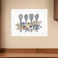 Fall Floral Baking Utensils 1 White Framed Print Kitchen Wall Art