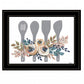 Fall Floral Baking Utensils 2 Black Framed Print Kitchen Wall Art