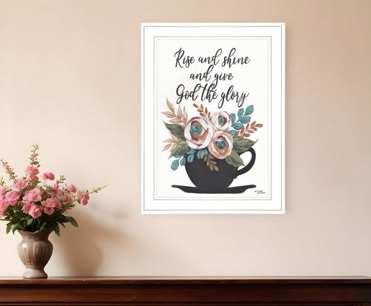 Rise and Shine 5 White Framed Print Wall Art