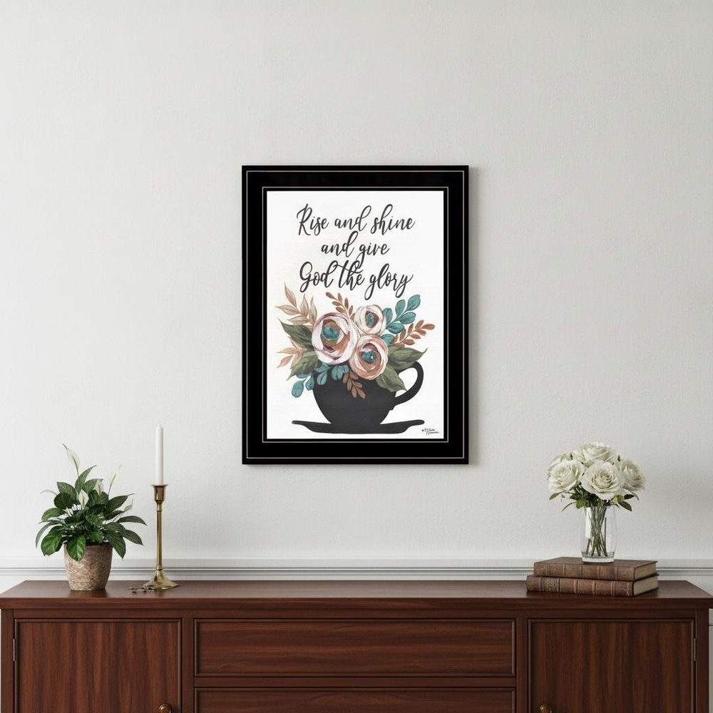 Rise and Shine 6 Black Framed Print Wall Art