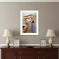 Blue Heron Duet 1 White Framed Print Wall Art