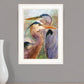 Blue Heron Duet 1 White Framed Print Wall Art
