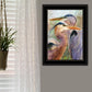 Blue Heron Duet 2 Black Framed Print Wall Art