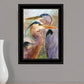 Blue Heron Duet 2 Black Framed Print Wall Art