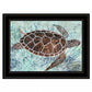 Sea Turtles Collage 1 Black Framed Print Wall Art