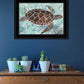 Sea Turtles Collage 1 Black Framed Print Wall Art