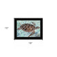 Sea Turtles Collage 1 Black Framed Print Wall Art