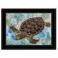 Sea Turtles Collage II 2 Black Framed Print Wall Art